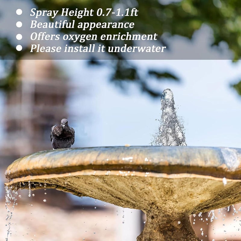 Patravious Brass Bubbling Fountain Nozzle, G1/2 Female Thread G3/4 Male Thread Bubbling Fountain Nozzle, Brass Spray Head Pond Sprinkler for Garden Pond Amusement Parks Fountain - Image 4